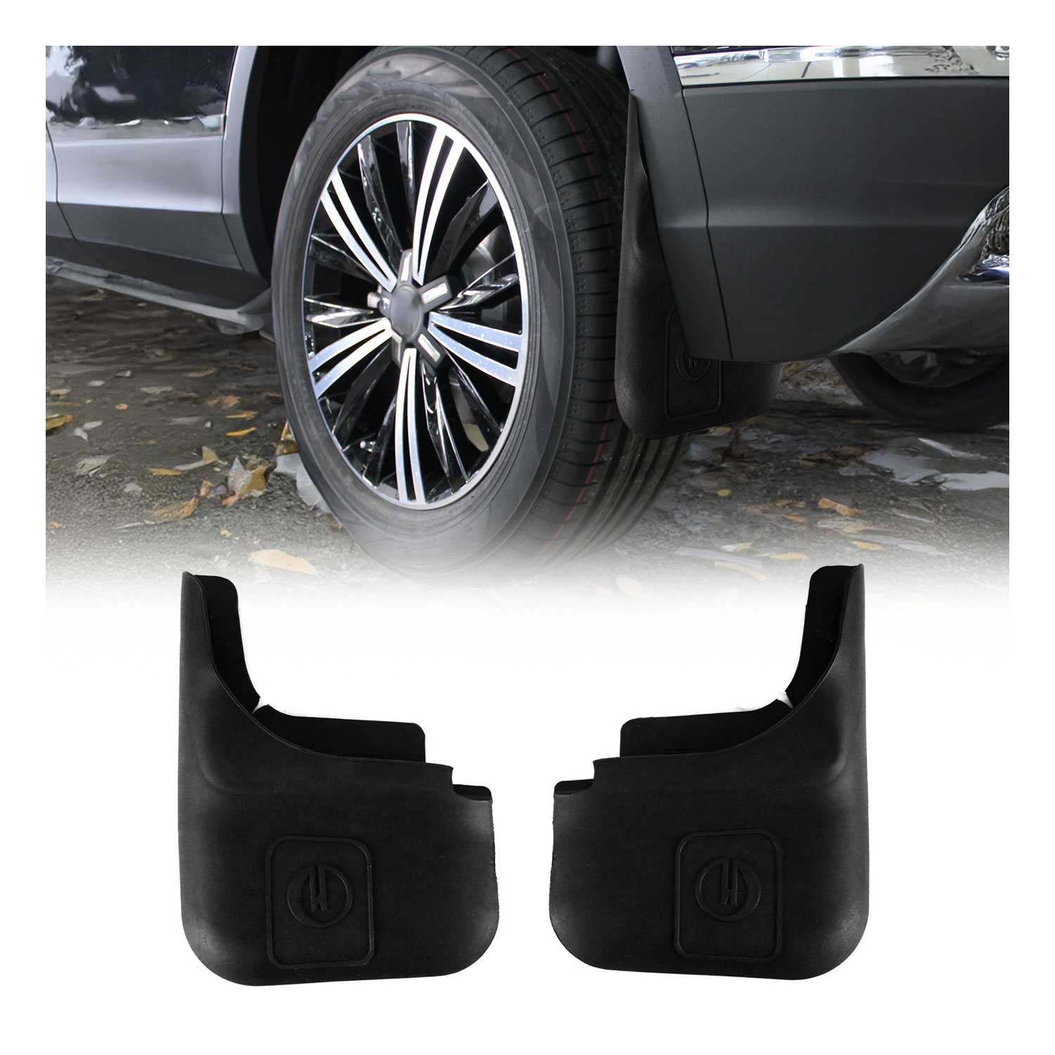 Bavettes garde-boue pour Peugeot Rifter 2019-2025 en plastique noir résistant, lot de 2 pièces