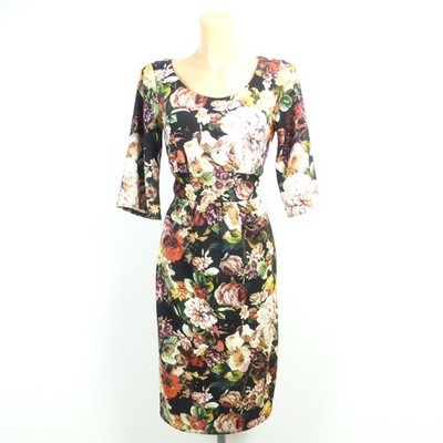 CLOSET LONDON print shift dress dress floral black size 38 