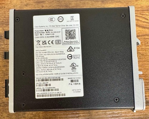 Cisco Isa-3000-2c2f-k9 ISA30002C2FK9 Industrial Security Switch - Afbeelding 5 van 8