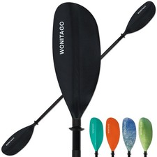 Kayak Paddles with Alloy Shaft and PP Blade, Floating Kayaking Oars, Adjustab...