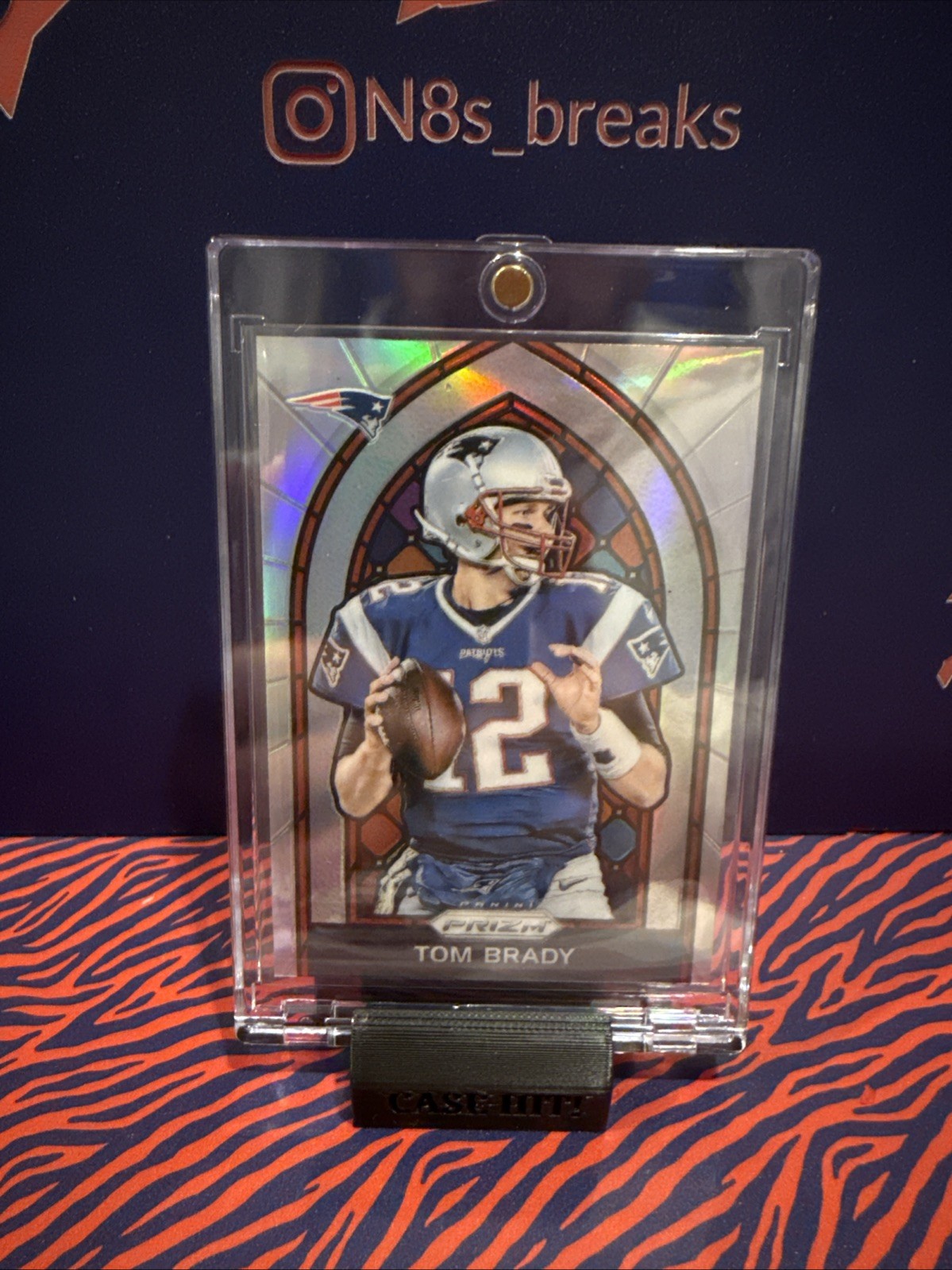 2017 Prizm Tom Brady Stained Glass #3 Patriots SSP Case Hit