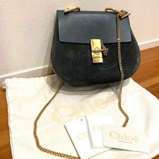 Chloe Shoulder Bag Purse Drew Suede Leather B...
