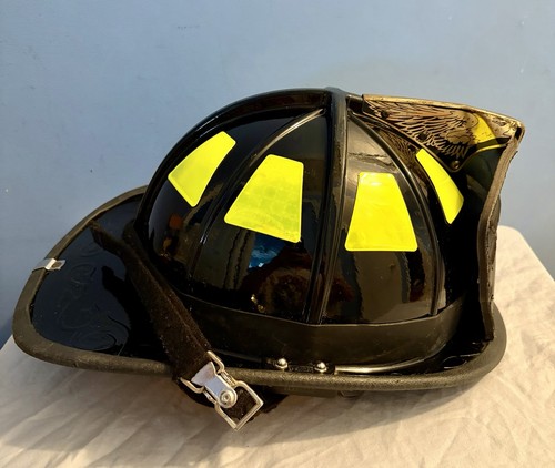 2019 MSA Cairns 1010 Black Fire Helmet w/ Face Shield VERY NICE