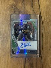 2021 Panini Prizm Draft Picks Penei Sewell Hyper Prizm Auto RC Rookie