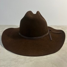 Stetson Stockade 4X Beaver Cowboy Hat Chocolate Brown Mens Size 7 Western Felt