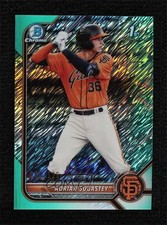 2022 Bowman Chrome Prospects Aqua Shimmer Refractor 42/125 Adrian Sugastey 4b9