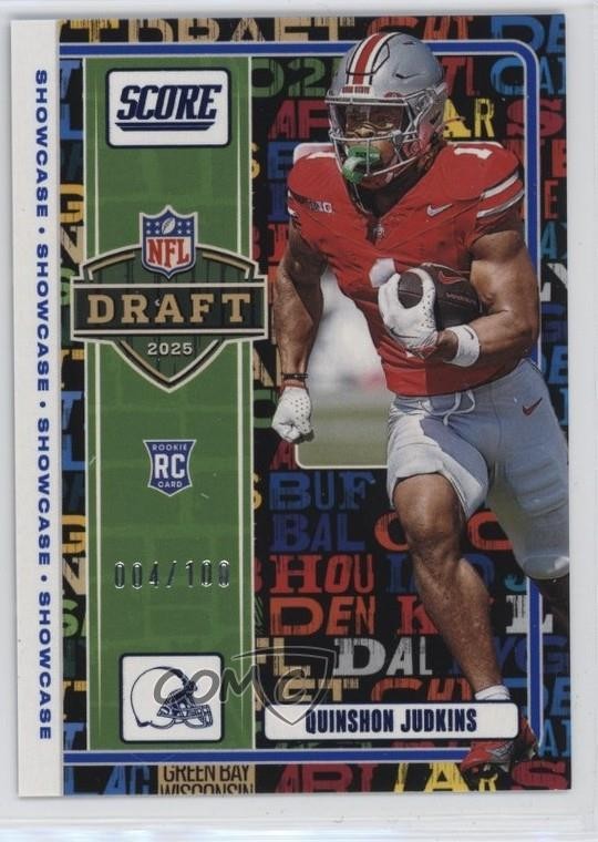 2025 Score NFL Draft Showcase 4/100 Quinshon Judkins #6 Rookie RC 1k4m