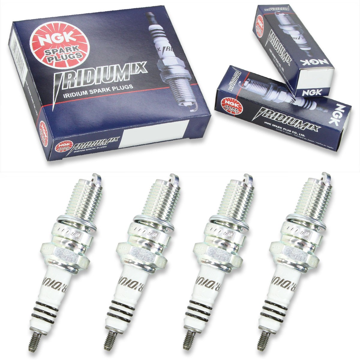 4pcs 82-83 Suzuki GS300L NGK Iridium IX Spark Plugs 299cc 18ci Kit Set Engin is