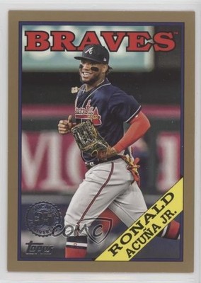 2023 Update 1988 Topps Baseball Gold 6/75 Ronald Acuna Jr Acuña #88US-6 12xq