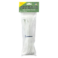 Pepperell Parachute 550 Cord White 100ft/30.5m 100 Nylon