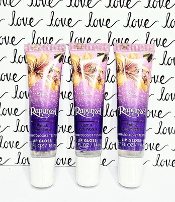 New Set of 3 Bath & Body Works Lip Gloss~ 2026 Disney Princess Rapunzel
