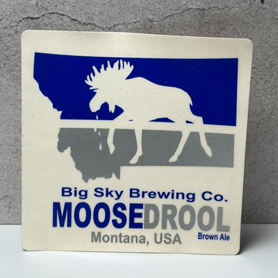 VTG Big Sky Brewing Co Beer Advertising Sticker Decal Moose Drool 4''x4'' New NOS
