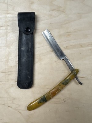 Crown & Sword Razor Works Barber's Friend 253C Straight Razor Yellow Deer Wald