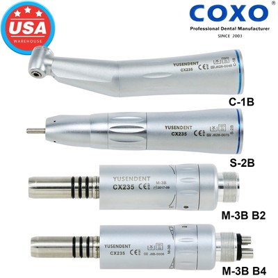 COXO Dental Inner Water Low Speed Contra Angle Straight Handpiece Air Motor 2/4H