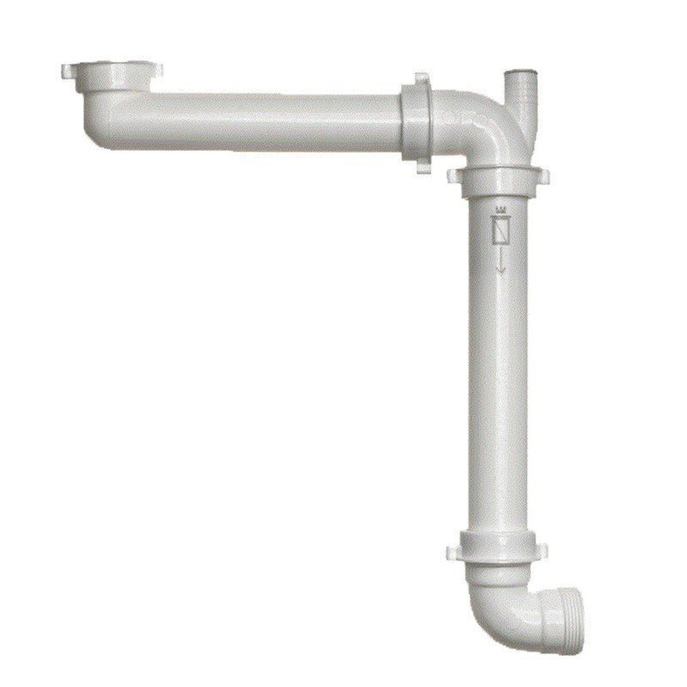 Reginox Panama Space Saving Sink Basin Waste Syphon White Bathroom