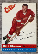 1954 Topps Hockey #57 Bill Dineen   Detroit Red Wings  Nice