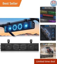 Powerful 25-Inch Sound Bar for UTVs - Bluetooth, Waterproof RGB Lights