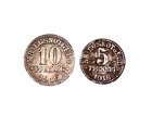 Duchy of Brunswick war emergency money 10 Pfennig 1918 and 5 Pfennig 1918