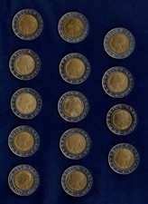 ITALY LOT OF 14 500 BIMETALLIC LIRE COINS BY LUCA PACIOLI