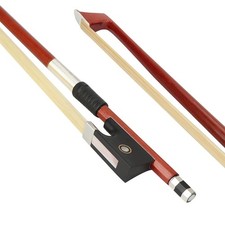 Full Size 4/4 Violin Bow Brazilwood Mongolian Horse Hair Ebony Frog Lightweight
