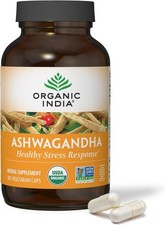 ORGANIC INDIA Ashwagandha Capsules Organic Ashwagandha Supplement 180 Capsules