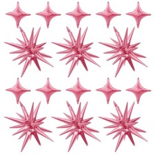 Pink Star Balloon,Light Pink 6Pcs 22Inch Explosion Star Balloons and 10Pcs 10...