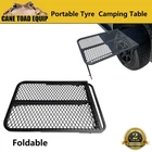 Wheel Portable Camping Foldable Adjustable Table Black Tyre Van Truck Outdoor  4
