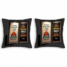 Set of 2 Vintage Decorative Throw Pillow Covers 18x18in - for Couch Bed Car