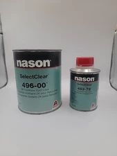 1 Qt NASON SelectClear 2K Urethane 496-00 With 2K 483-78 Mid-Temp Activator