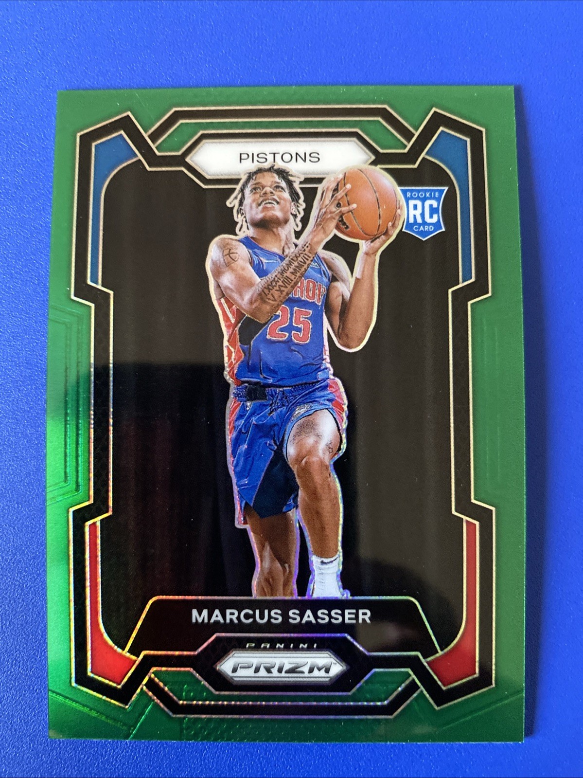 2023-24 Panini Prizm Marcus Sasser Rookie Green Prizm #174 Detroit Pistons RC