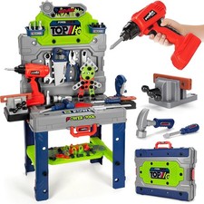 Kids Tool Bench Set Electric Drill Realistic Tools Toddler Construction