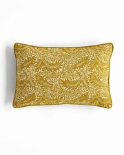 Image of William Morris At Home Larkspur Microfibre Filled Cushion 40 x 60cm - Turmeric