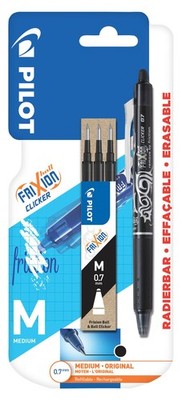 Pilot Frixion Clicker 0,7 + 3er Set Mine schwarz