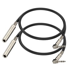 Right Angle 6.35mm TS to XLR Female, 1/4" TRS to XLR 3Pin Female,for Speakers 2