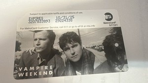 2024 MTA NYC Vampire Weekend Metrocard New