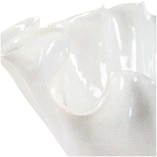 Uttermost 18184 Ruffle Bloom 15-1/2"W Ceramic Decorative Bowl - White - Picture 2 of 4