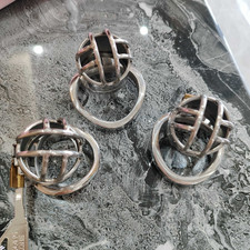 Stainless Steel Male Penis Chastity Cage Belt Device Penis Cage 3 Rings Lockable