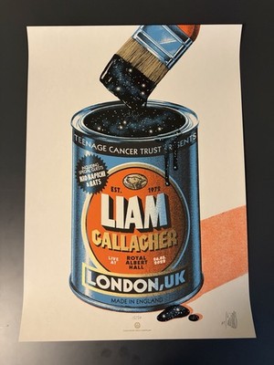 Liam Gallagher Poster Royal Albert Hall London UK Max Loffler S/N