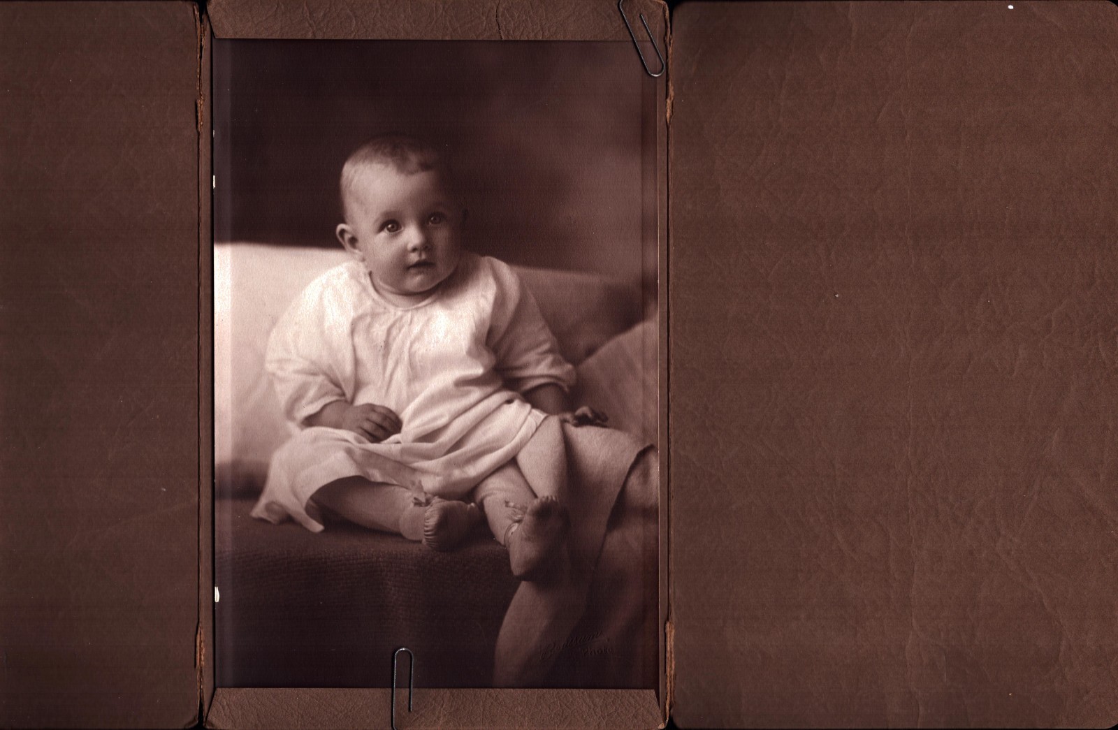 VTG Photo California Boussum Studio Adorable Young Baby Silk Socks Fashion