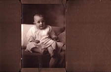 VTG Photo California Boussum Studio Adorable Young Baby Silk Socks Fashion