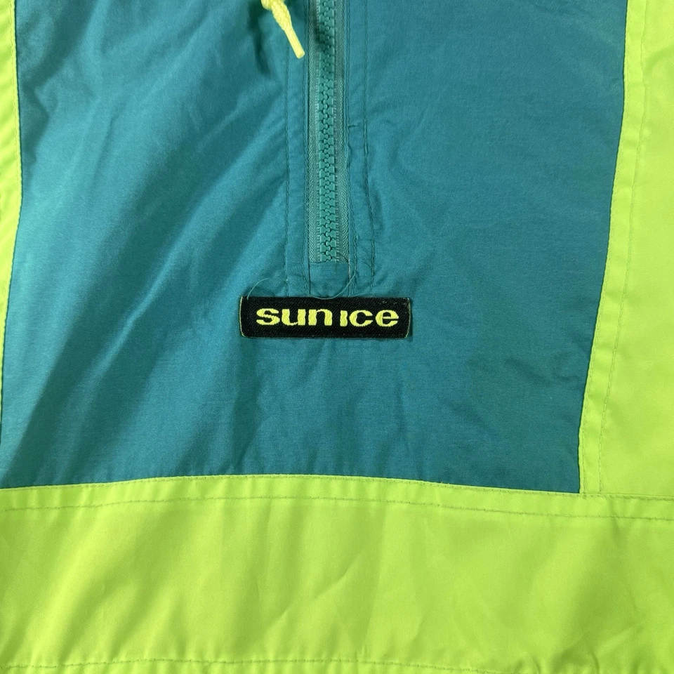 Chaqueta cortavientos clásica Sunice Ski para hombre talla M/40 vintage neón cremallera años 90’s Foto 3 de 4