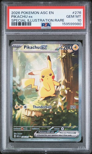 2026 POKEMON ASC EN-ASCENDED HEROES SPECIAL ILLUSTRATION RARE PIKACHU EX PSA 10