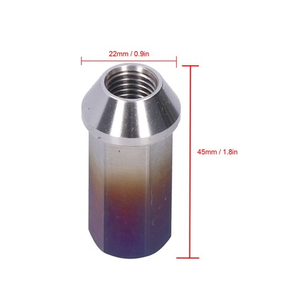 Bluing 20pcs Wheel Lug Nuts M12x1.5 Thread 1.8in Height T304 Stainless Steel For