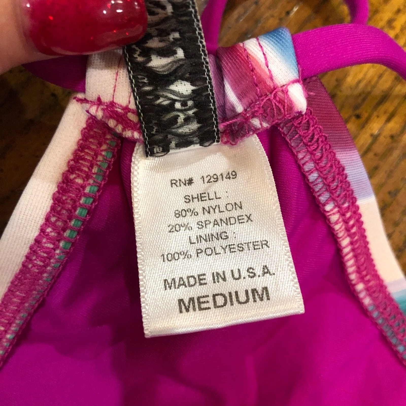 Multicolor Open Back Strappy String Bikini Top si… - image 6