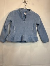 Gymboree Girls Blue Sherpa Half Zip Mock Neck Long Sleeve Pullover