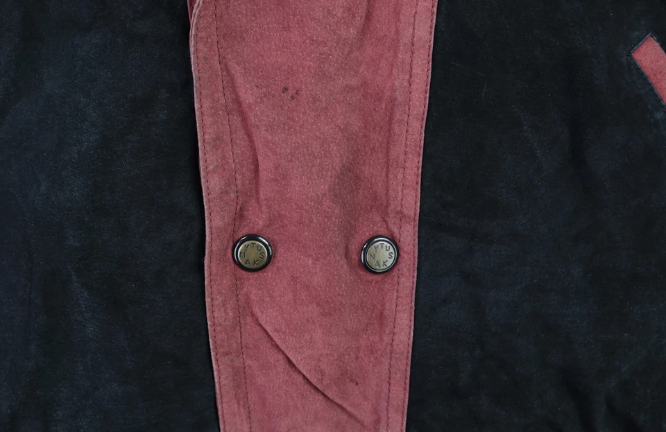 VTG Tuskany Leather Men’s 46 XL Red Bomber Suede Leather Aztec Western Jacket - Image 2 of 4