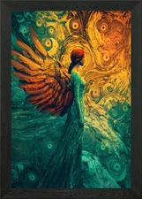 Angel, mixed art, Post-Impressionis Framed Wall Art Poster Canvas Print Picture