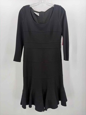 Pre-Owned Akris Punto Black Size 8 Short Long Sleeve Dress