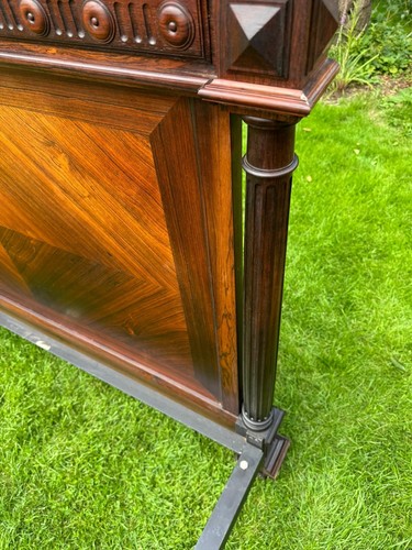 Antique Mahogany French Carved King Size Bed Frame - Picture 23 of 24