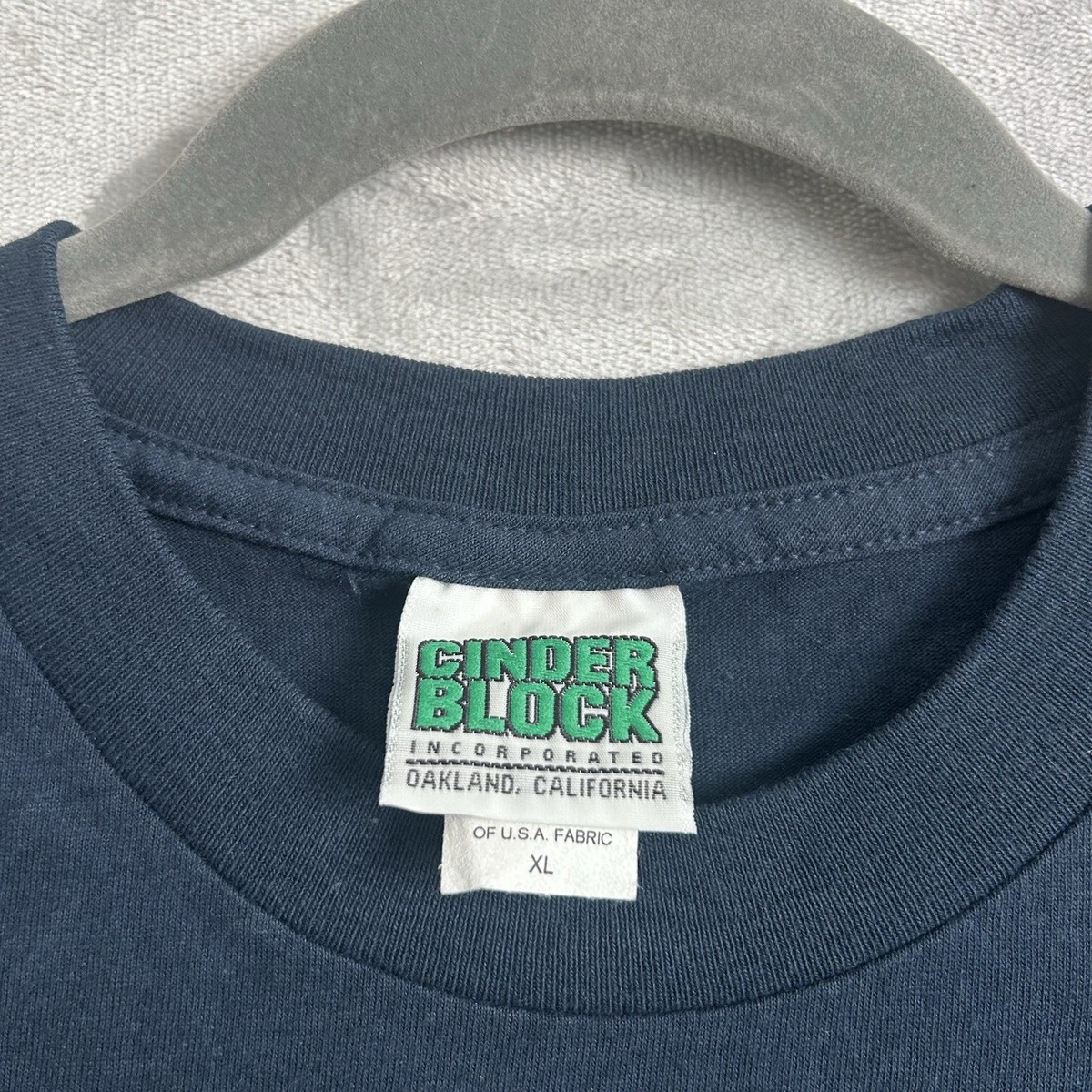 Vintage Weezer T-Shirt Mens XL Blue Cinder Block 2001 W22 Back Hit